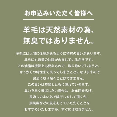 クイーン 二層式 3.2kg ベッドパッド 洗える羊毛ウール100% 日本製　ao12093