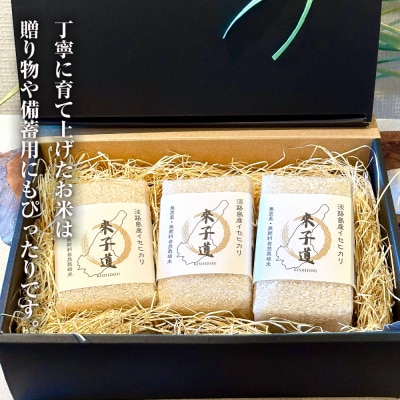 來子道米 ～きしどうまい～ 450g×3個 【栽培期間中、無農薬無肥料】　ar08007