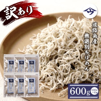 【訳アリ】淡路島産 無選別ちりめん 600g(100g×6袋)　as21055