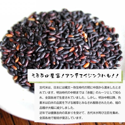 古代米(黒米) 希少!栽培期間中農薬・肥料不使用 1kg(500g×2PC)　aw03026