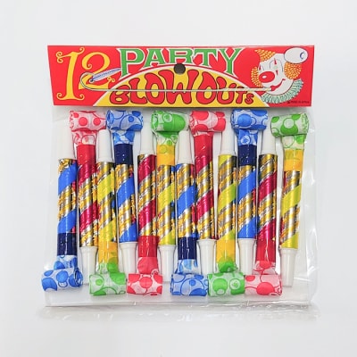 淡路島の名産品 昔懐かしい日本のオモチャ「吹き戻し」人気セット(4種類 計5個)　ah02002