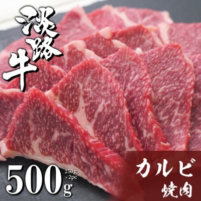 淡路牛カルビ焼肉 500g(250g×2PC)　ah14114