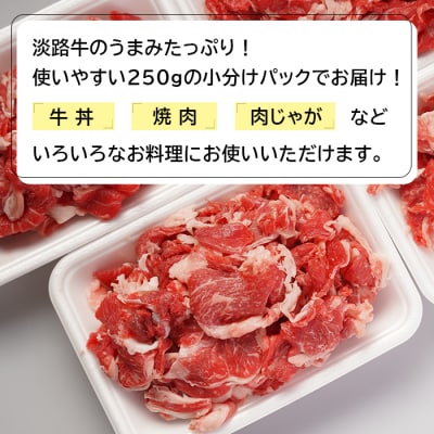 淡路牛切り落とし1キロ(250g×4パック)　an07059