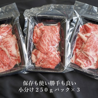 淡路牛 ロース切り落とし 750g(250g×3パック) すき焼き　ao05153