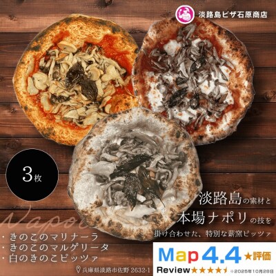 きのこのマリナーラ ・きのこのマルゲリータ・ 白のきのこピッツァ　aa50163