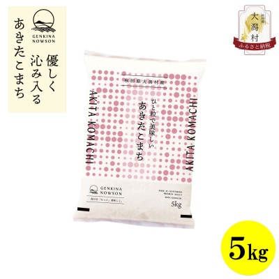 【毎月定期便】秋田県産あきたこまち白米5kg全6回