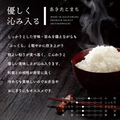 【毎月定期便】秋田県産あきたこまち白米5kg全6回