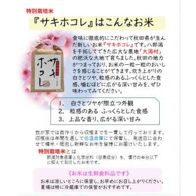【発送月固定定期便】奇数月発送　特別栽培米サキホコレ5kg全5回