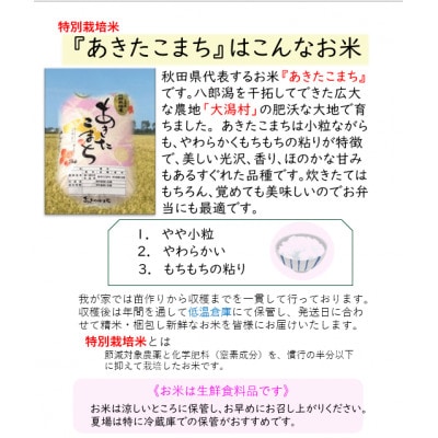 【発送月固定定期便】奇数月発送　特別栽培米あきたこまち5kg全5回