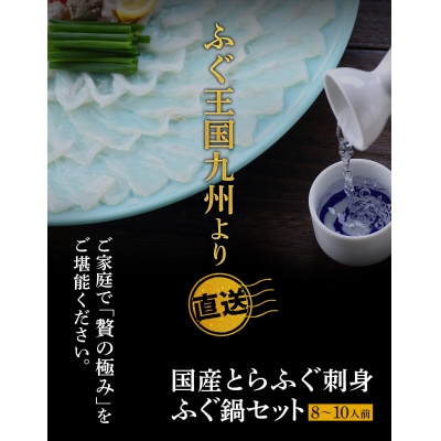 本場とらふぐ刺し・ふぐ鍋セット(8～10人前)ふぐ皮刺し ポン酢・薬味付