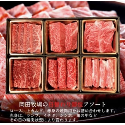 【美熊野牛】6種の部位が楽しめる食べ比べ焼肉セット
