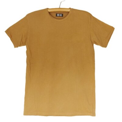 熊野番茶染め　Tシャツ　金茶色(チタン媒染)(Lサイズ)