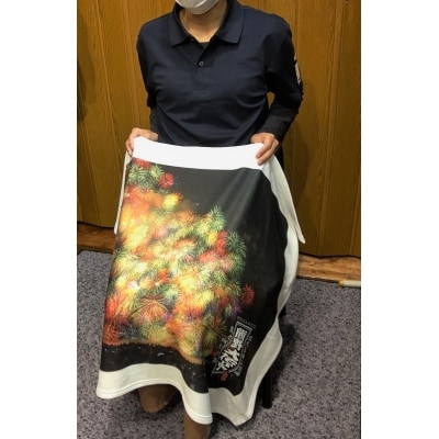 熊野大花火 フリースブランケット　彩色千輪
