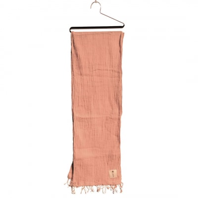 熊野桜染め　ふさ付きストール
