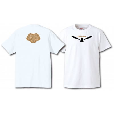 藤堂高虎 唐冠形兜ドライメッシュTシャツ 白 (Lサイズ)