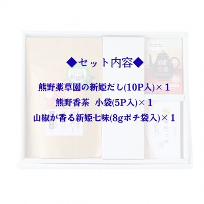 熊野薬草園の園オススメセット