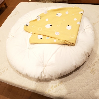 オーダーメイド ベビー用 まん丸敷布団(カバー付き) 木綿わた 赤ちゃん 出産祝い 孫