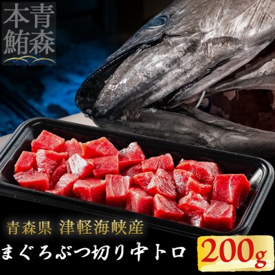 津軽海峡産マグロ　中トロブツ切　200g