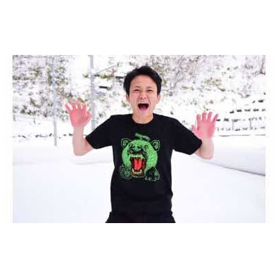 メロン熊　ロックなTシャツ(子ども用)130サイズ　W8