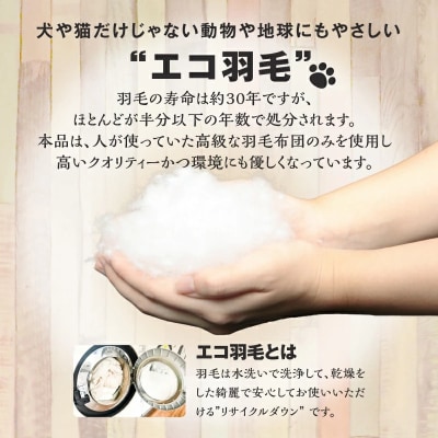 【リアルダウン使用】 プレミアム ハンモックタイプ 羽毛ペットベッド 天然鉱石配合 H162-052