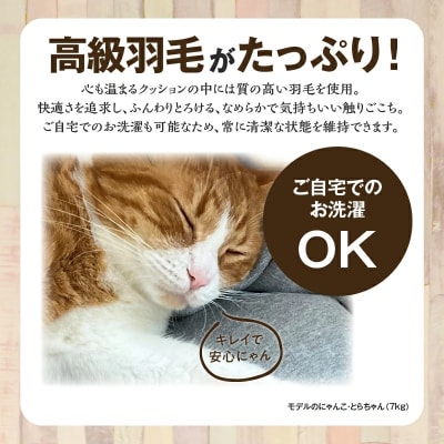 【ふとん屋が考えた】ドーム型 とろけるペット羽毛クッション H162-055