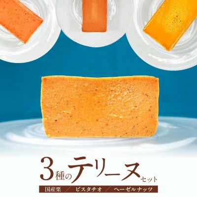 【テリーヌ専門店L】(約200g)国産栗・ピスタチオ・ヘーゼルナッツ3種のテリーヌ　H173-090