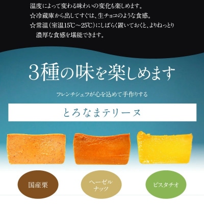【テリーヌ専門店L】(約200g)国産栗・ピスタチオ・ヘーゼルナッツ3種のテリーヌ　H173-090