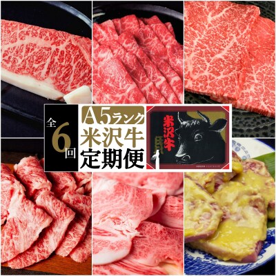 【定期便6ヶ月】合計約2.8kg!大場の「A5ランク」米沢牛が6ヶ月連続で届く定期便_B103