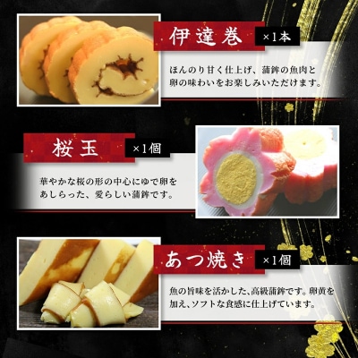 12/29 お届け　新兵衛屋の正月限定おせち蒲鉾詰合せ(かに味付き) かまぼこ 紅白 