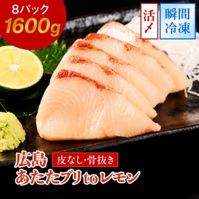 瀬戸内海 レモン育ち あたたブリtoレモン 8ブロック 合計約1600g