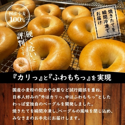 【毎日食べても飽きない】わっぱ堂のプレーンベーグル12個セット　H049-056