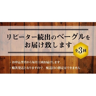 わっぱ堂のふわもちベーグル3ヶ月≪定期便≫　8個×3ヶ月　H049-058