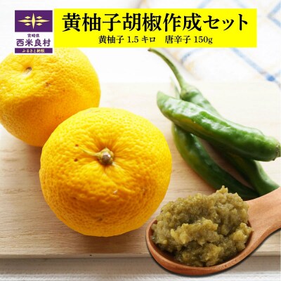 【ふるさと納税】黄柚子胡椒作成セット 九州産 薬味 宮崎県 西米良村