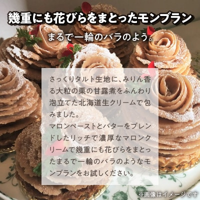 ごろっと幸せ一粒　薔薇の贅沢モンブラン 3個セット　H080-069
