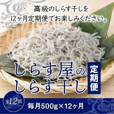 しらす屋のしらす干し　500g×12ヶ月　定期便　H006-108