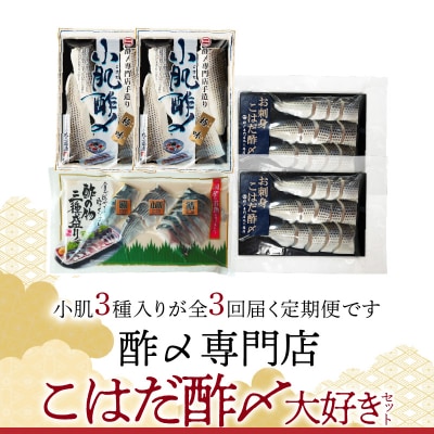 【酢〆専門老舗丸二商店】《3回定期便》こはだ酢〆大好きセット3種 H021-089