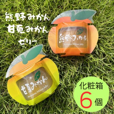 【熊野みかん&甘夏みかんゼリー6個☆詰め合わせ】化粧箱