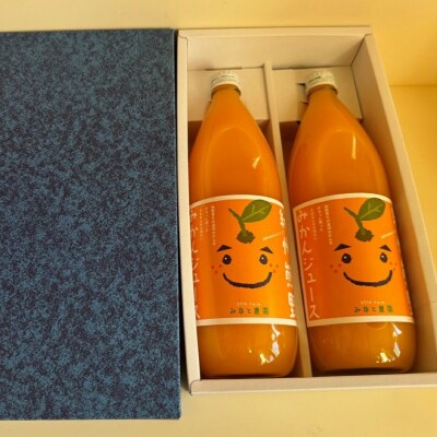 湊農園の完熟みかんストレートジュース!【紀州熊野みかんジュース4本】1,000ml(2本×2箱)