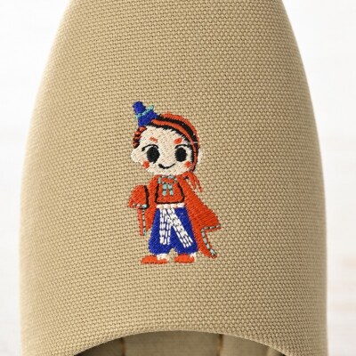【選べるサイズとカラー】河北町のマスコットキャラクター「べにのすけ」スリッパ(2足セット)