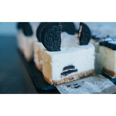 クッキーの生クリームチーズケーキ