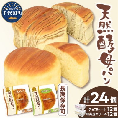 天然酵母パン 北海道クリーム・チョコレート(12個入り×2ケース) ch036-001