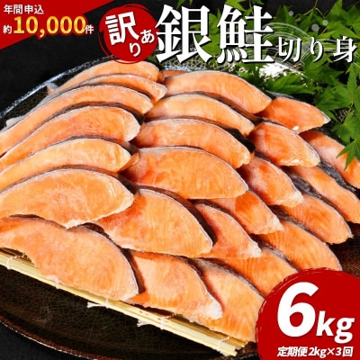 訳あり 鮭 定期便 3回(2kg × 3回) 計6kg 【北海道・沖縄・離島配送不可】