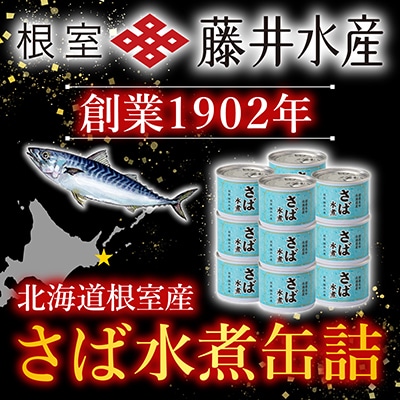 【北海道根室産】さば水煮180g×12缶 A-42106