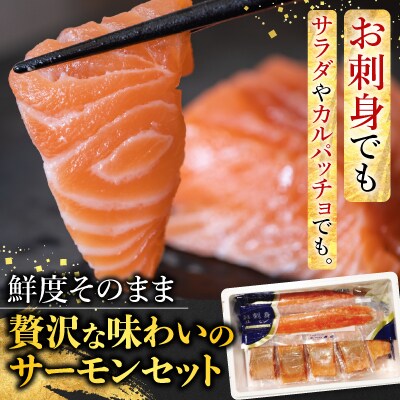 お刺身サーモン2.5kg、スモークサーモン2kg D-09017