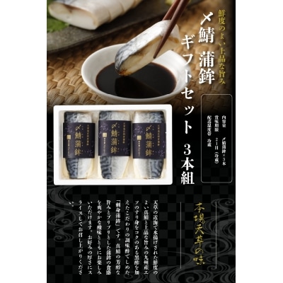 〆鯖 蒲鉾 ギフトセット 3本組 かまぼこ_S078-002A