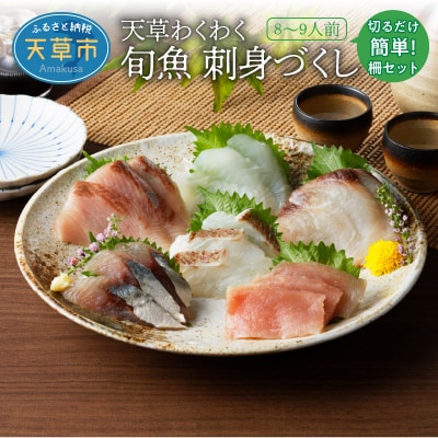 天草わくわく旬魚刺身づくし(さく)8～9人前_S059-015