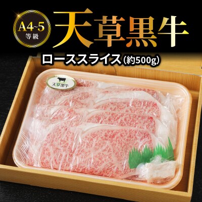 天草黒牛 ロース スライス 約500g A4～5等級_S074-012