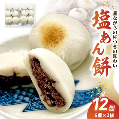 昔ながらの杵つきの味わい「塩あん餅」12個_S030-009