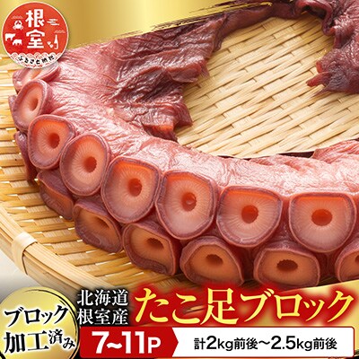 【北海道根室産】たこ足7～11P(計2kg～2.5kg前後) C-70076