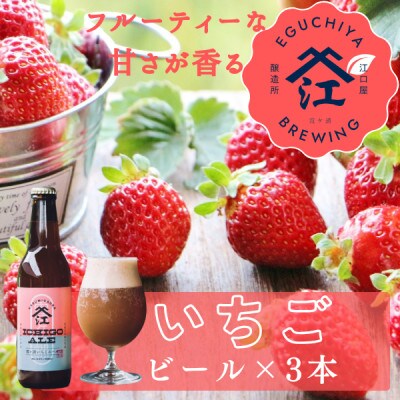 霞ヶ浦いちごエール 茨城県産 330ml×3本セット